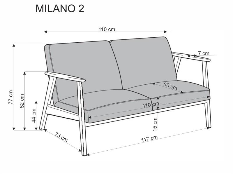 Sofa MILANO 2 oliwkowa 4