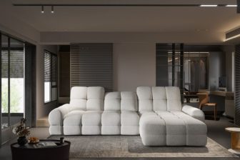 Cudowna sofa narożna rozsuwana elektrycznie