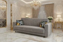 Szarya wersalka glamour z funkcją cpania codziennego