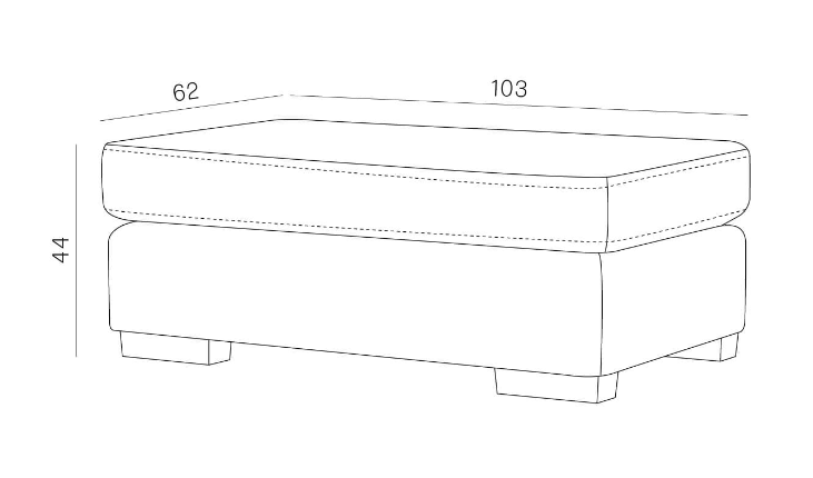 Pufa do sofy rogówki RAVEN 1