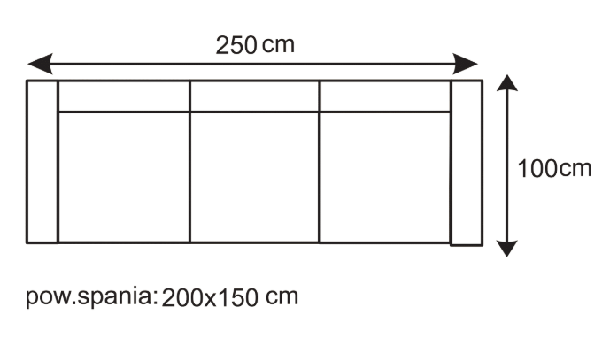 Kanapa rozkładana 200x150 cm MELVA 2
