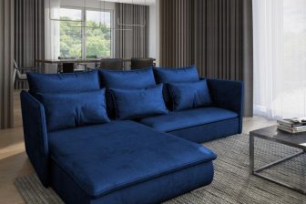 Mały narożnik z funkcją spania do kawalerki