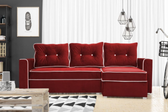 Mały narożnik z funkcją spania z wygodnym materacem