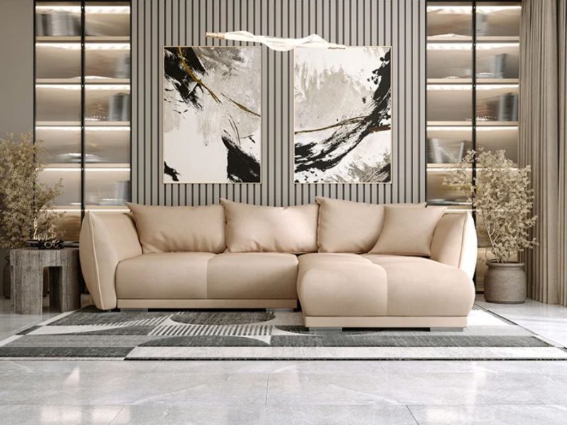 Narożna sofa z funkcją spania