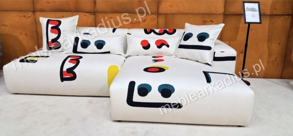 Salonowy narożnik PICASSO z autorskim nadrukiem