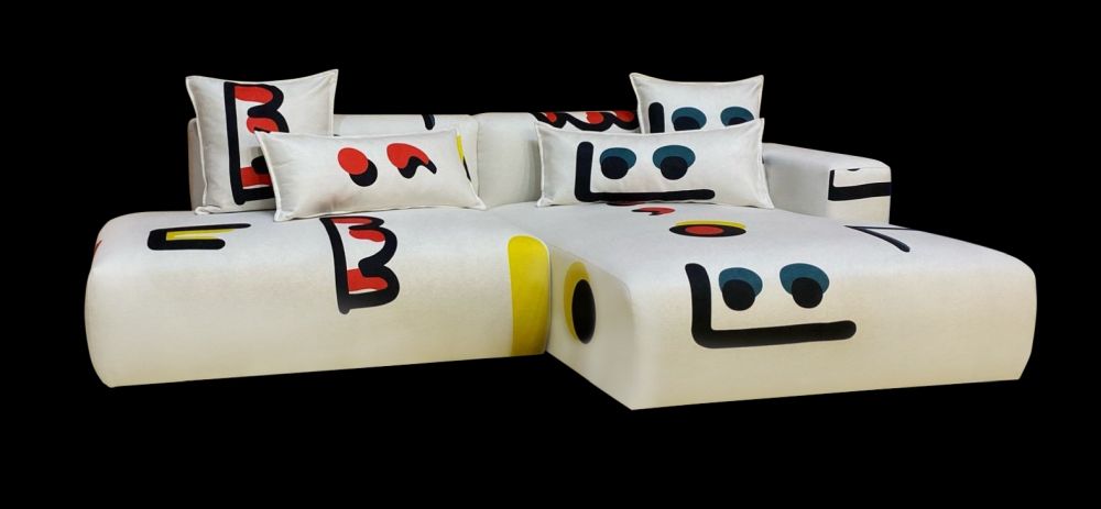 Niesamowity narożnik designerski z funkcją spania PICASSO 2