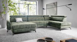 Ogromny narożnik regulowana głębokość siedzisk, pianka HR, funkcja spania