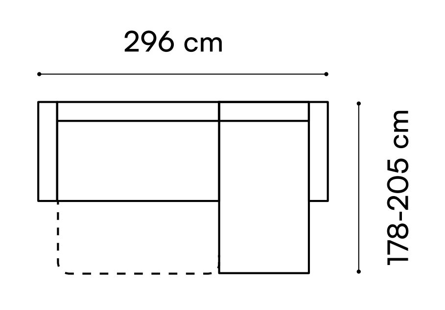 Narożnik rozkładany regulowana głębokość siedzisk pianka HR LOTOS 3 3
