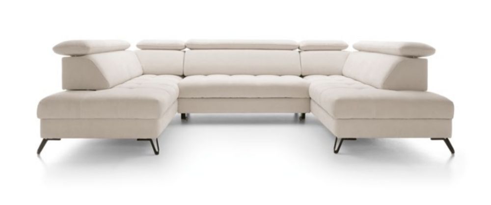 Narożnik U regulowana głębokość siedzisk funkcja spania pianka HR LOTOS 5 2