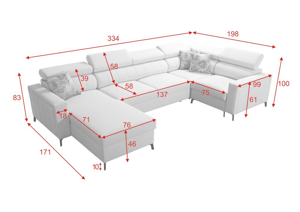 Narożnik U z funkcją spania BASTER 5 MINI 16