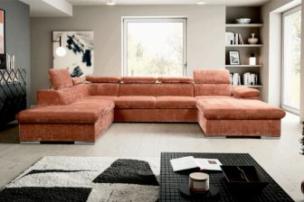 Modny naroznik w kształcie litery U z zagłówkami z funkcją spania