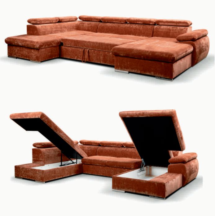 Narożnik U z funkcją spania FURLA 2 1