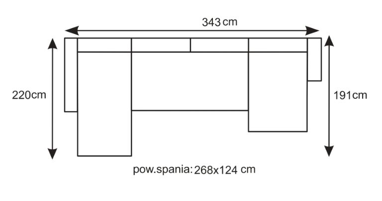 Narożnik U z funkcją spania FURLA 2 2