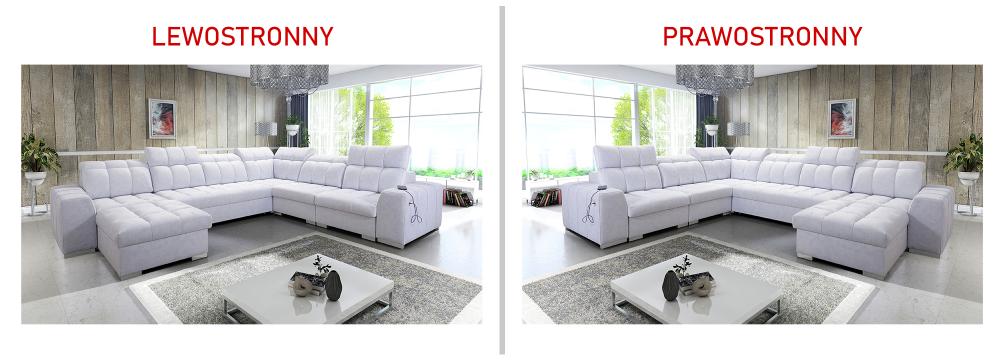 Narożnik U z funkcją spania z USB KIRIS 8 14