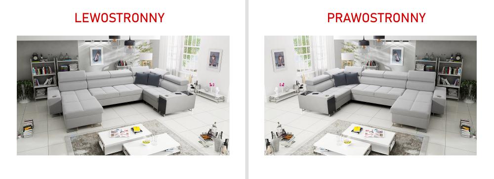 Narożnik U z funkcją spania z gniazkiem i barkiem MELLOW 4 MAXI 17