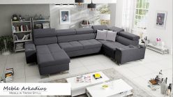 Narożnik U z funkcją spania z gniazkiem i barkiem MELLOW 4 MAXI 5