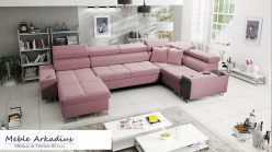 Narożnik U z funkcją spania z gniazkiem i barkiem MELLOW 4 MAXI 4