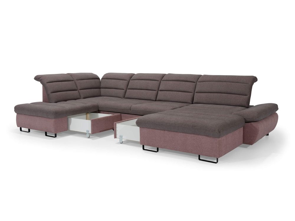 Narożnik U z funkcją spania regulacja głębokości RAGUSSO U 2