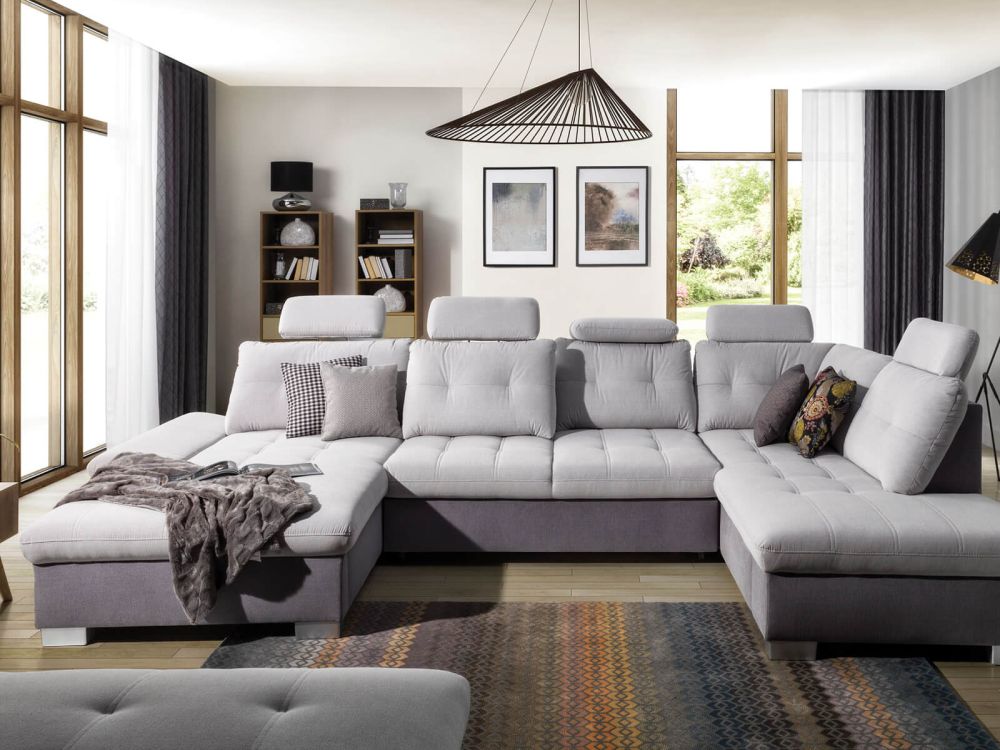 Narożnik w kształcie U z regulacją oparć