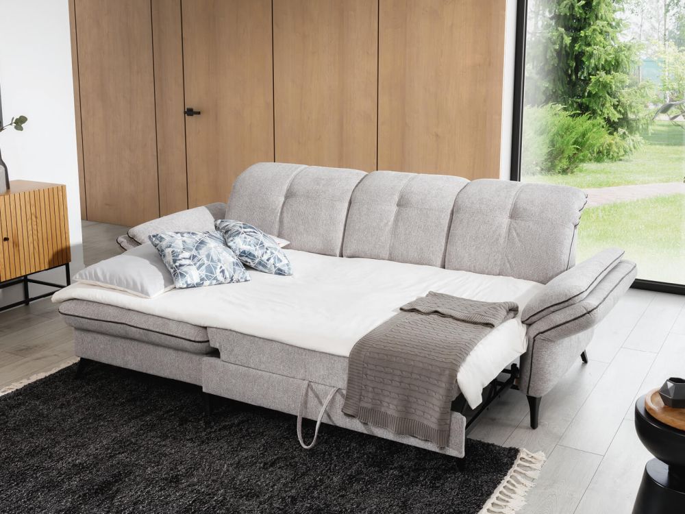 Ekskluzywny narożnik do salonu z funkcją spania