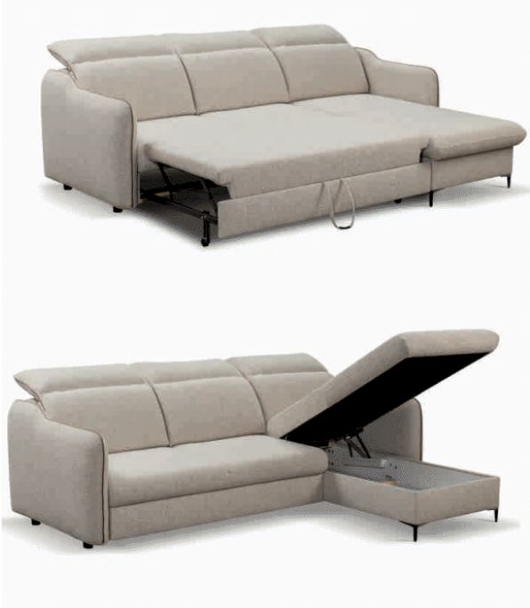 Narożnik z funkcją spania z regulowanymi zagłówkami BAGO 1