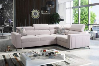 Wygodny narożnik z zagłówkami z oparciem z obu stron