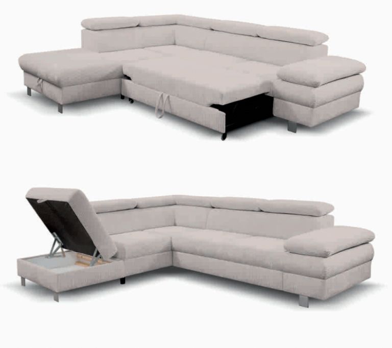 Narożnik z funkcją spania z zagłówkami CONQUEST 1