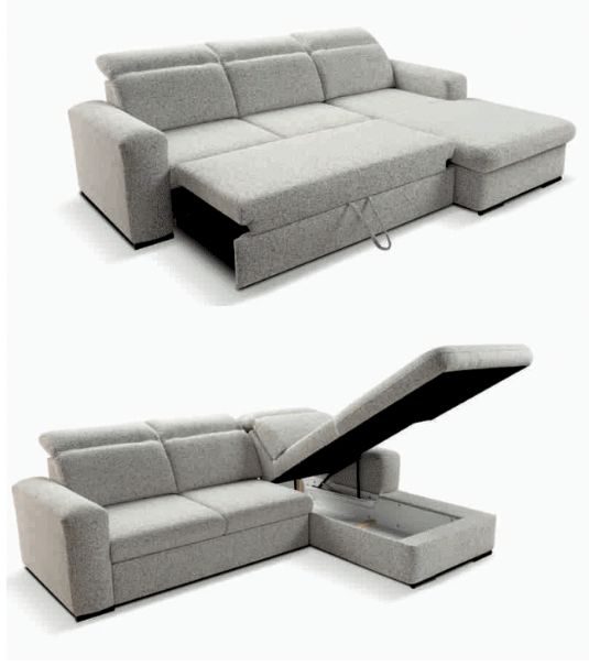 Narożnik z funkcją spania z regulacją zagłówków DARCO 1