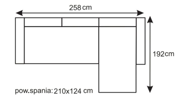 Narożnik z funkcją spania z regulacją zagłówków DARCO 2