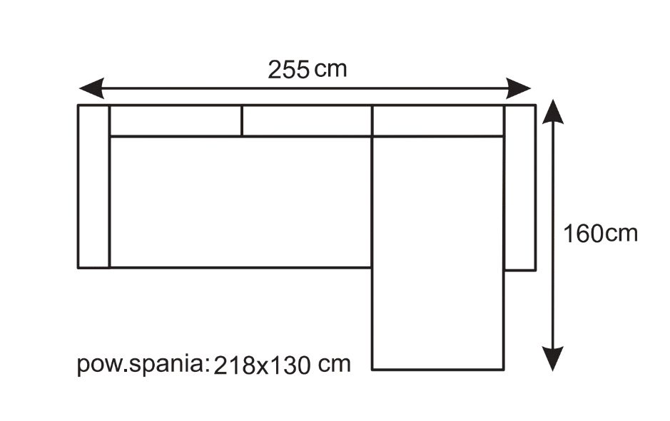 Narożnik z funkcją spania LUTON 2