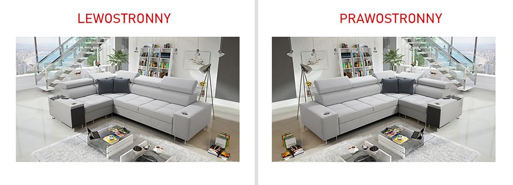 Narożnik z funkcją spania z gniazdkiem i barkiem MELLOW 2 17