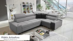 Narożnik z funkcją spania z gniazdkiem i barkiem MELLOW 2 9