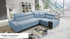 Narożnik z funkcją spania z gniazdkiem i barkiem MELLOW 2 3