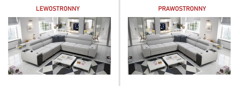 Narożnik z funkcją spania z gniazkiem i barkiem MELLOW 3 17