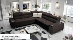 Narożnik z funkcją spania z gniazkiem i barkiem MELLOW 3 7