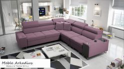 Narożnik z funkcją spania z gniazkiem i barkiem MELLOW 3 2