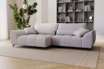 Nowoczesny narożnik salonowy z fun kcją codziennego spania