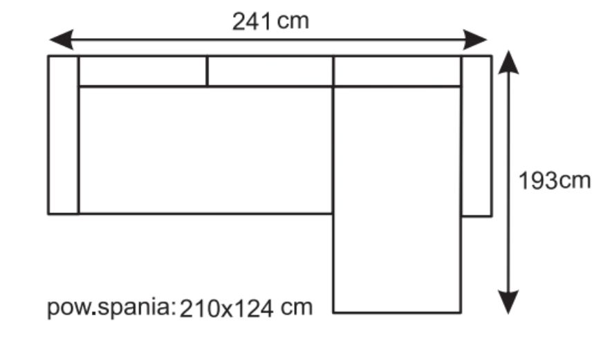 Narożnik z funkcją spania z regulowanymi zagłówkami POLLY MINI 2