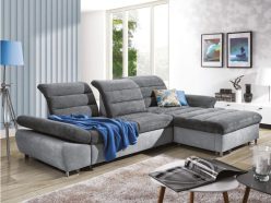 Nowoczesny narożnik premium z regulacją głębokości siedzisk, z regulacją zagłówków i podłokietników