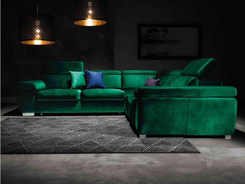 Nowoczesny narożnik z grubymi bokami