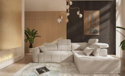 Duży narożnik klasy premium z regulowaną głębokością siedzisk