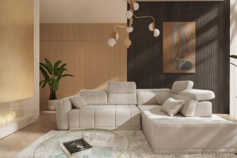 Duży narożnik klasy premium z regulowaną głębokością siedzisk