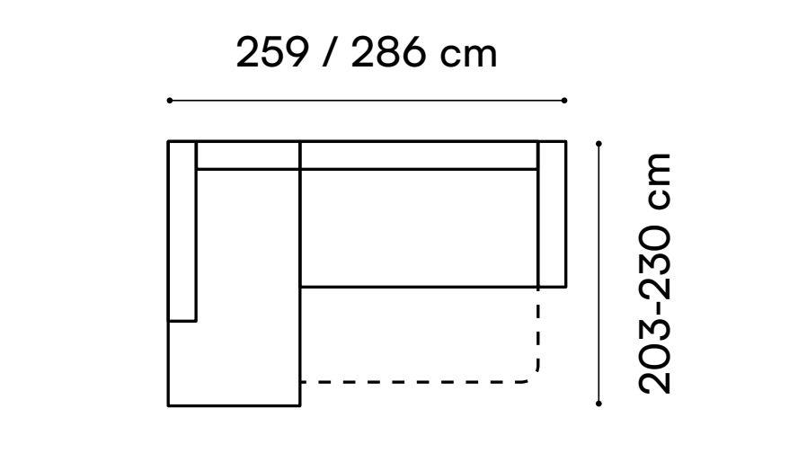 Narożnik regulowana głębokość siedzisk funkcja spania LOTOS 2 3