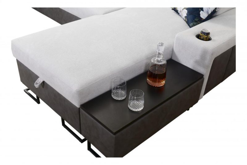 Narożniki do salonu z funkcją spania i barkiem