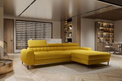 Narożnik rozkładany z funkcją spania i regulowanymi oparciami do salonu w bloku