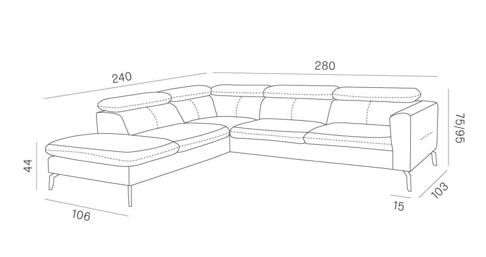 Narożnik nierozkładany AGATA 4