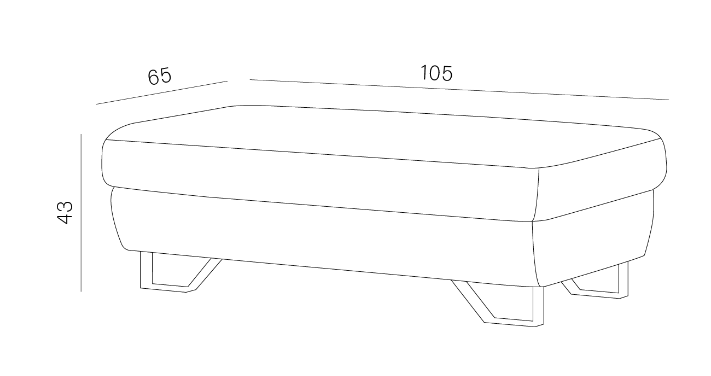Pufa do kompletu z narożnikiem ALPINA 1
