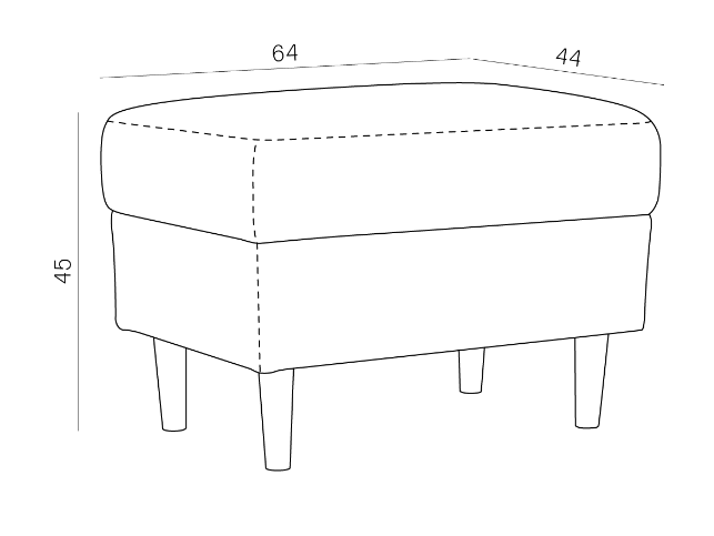 Pufa do sofy narożnej SOPRANO 1