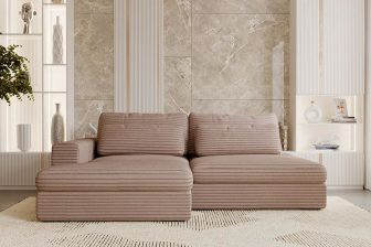 Miękka rogówka narożna lewa z funkcją spania codziennego