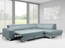 Duży narożnik L z funkcją codziennego spania